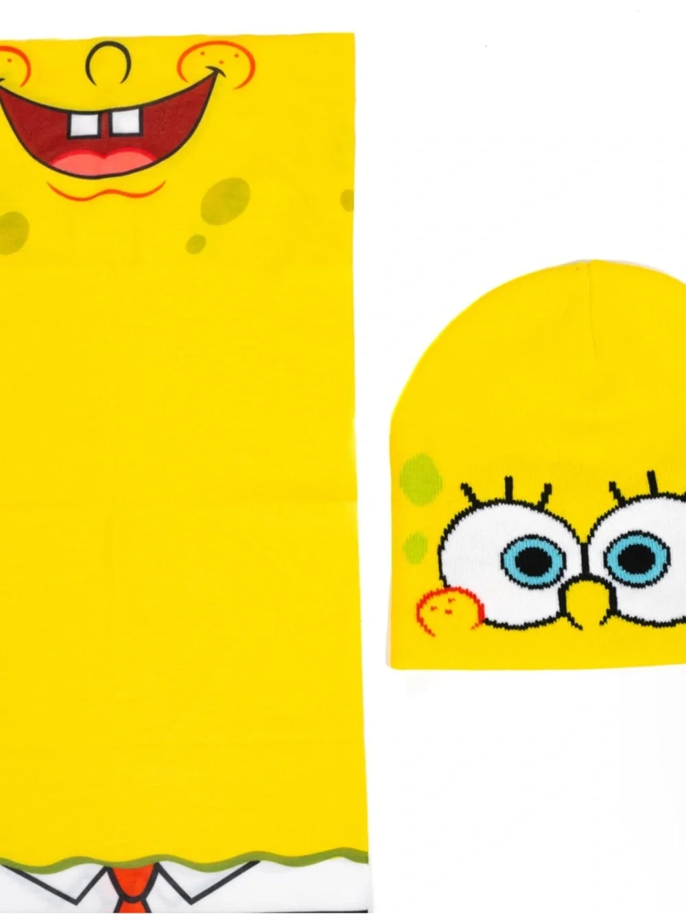 Rubie's Yellow Sponge Character Beanie & Neck Gaiter Set